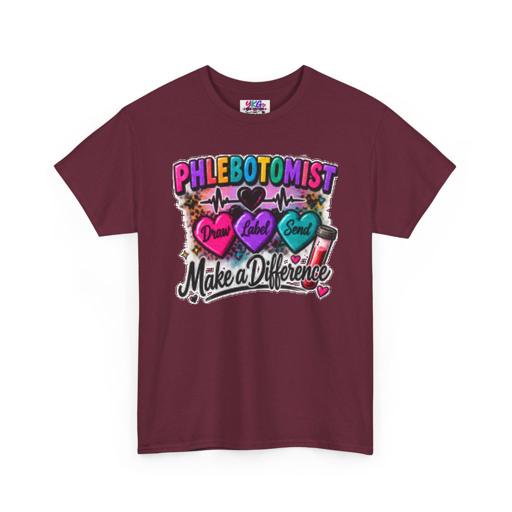 Phlebotomist Make a Difference Tee — Heartbeat & ‘Dream Love Send’ Graphic Shirt