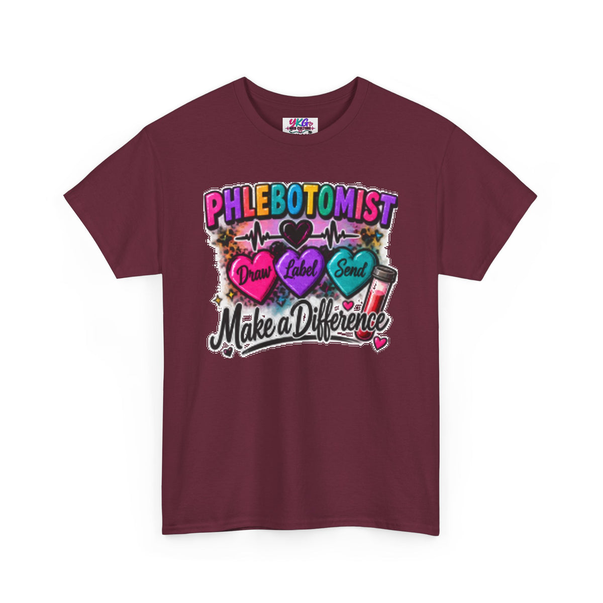 Phlebotomist Make a Difference Tee — Heartbeat & ‘Dream Love Send’ Graphic Shirt