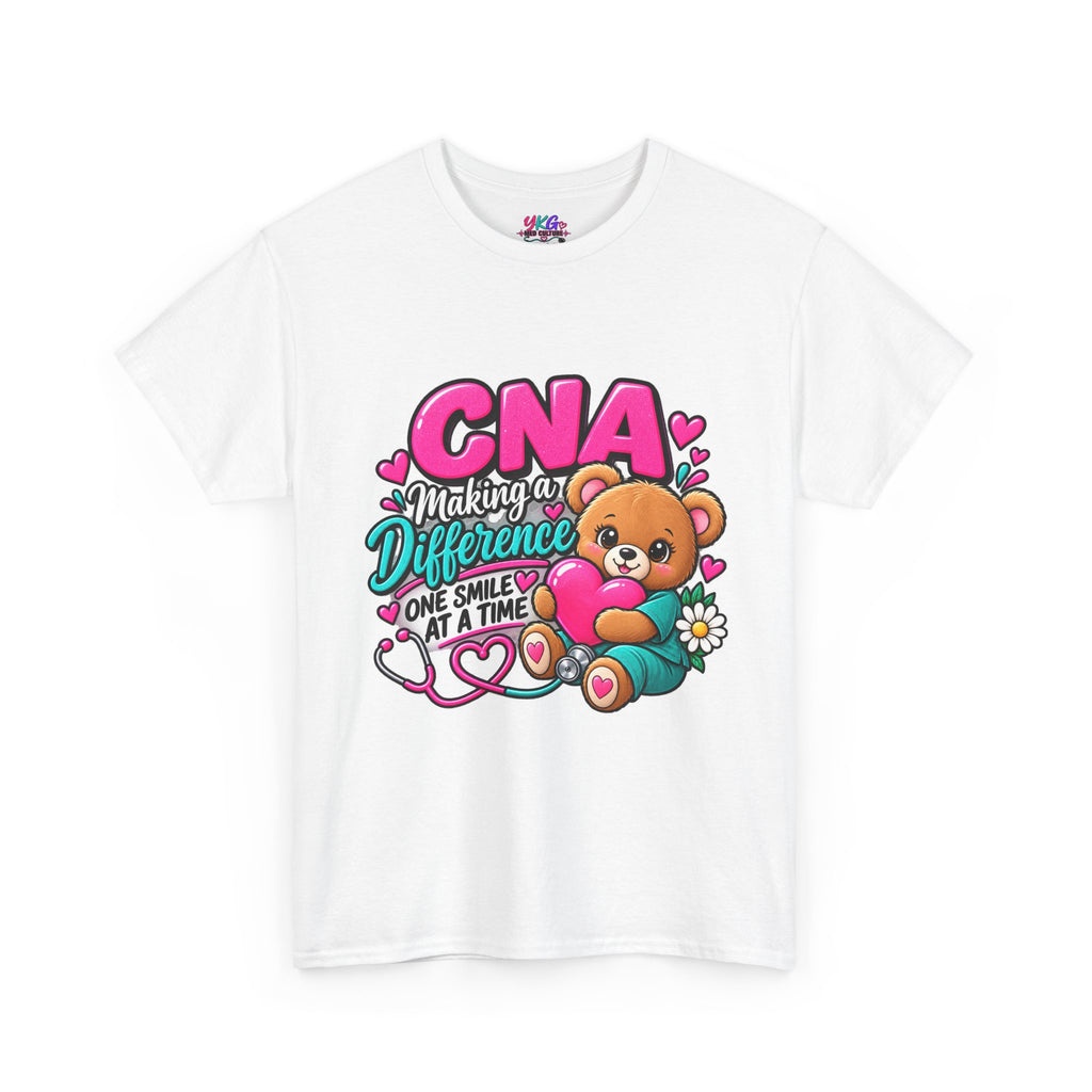 CNA Making a Difference Teddy T‑Shirt — Cute Caregiver Appreciation Tee