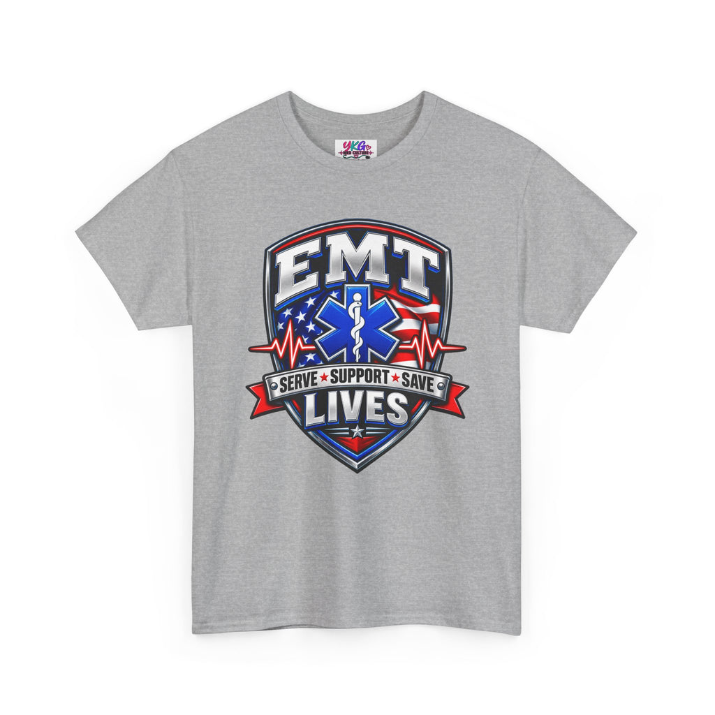 EMT Lives Tee — "Serve • Support • Save" EMS Shield Shirt