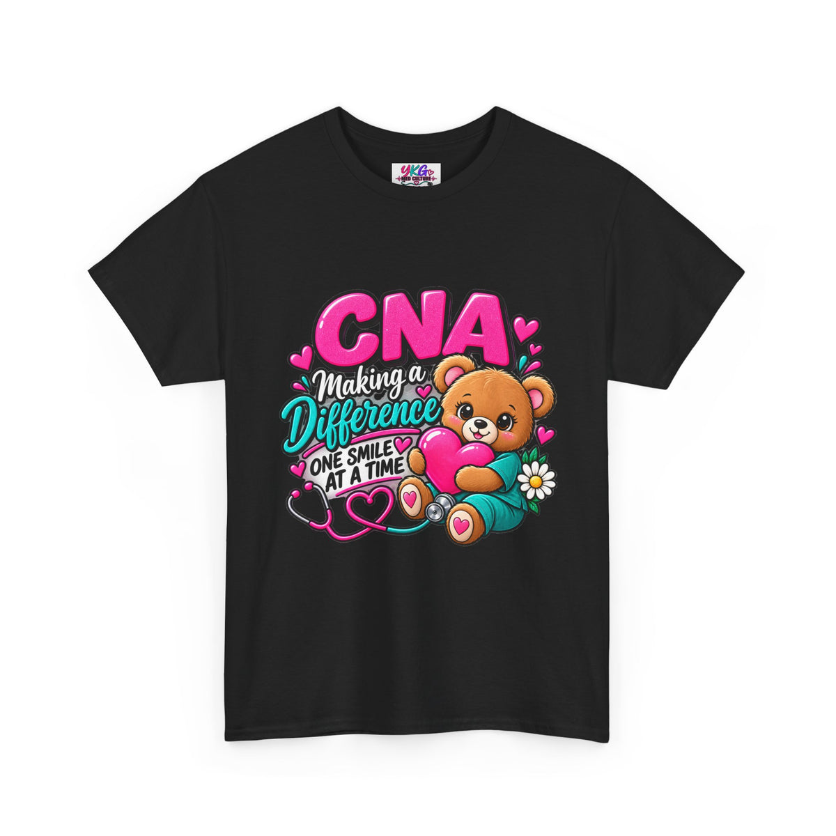 CNA Making a Difference Teddy T‑Shirt — Cute Caregiver Appreciation Tee