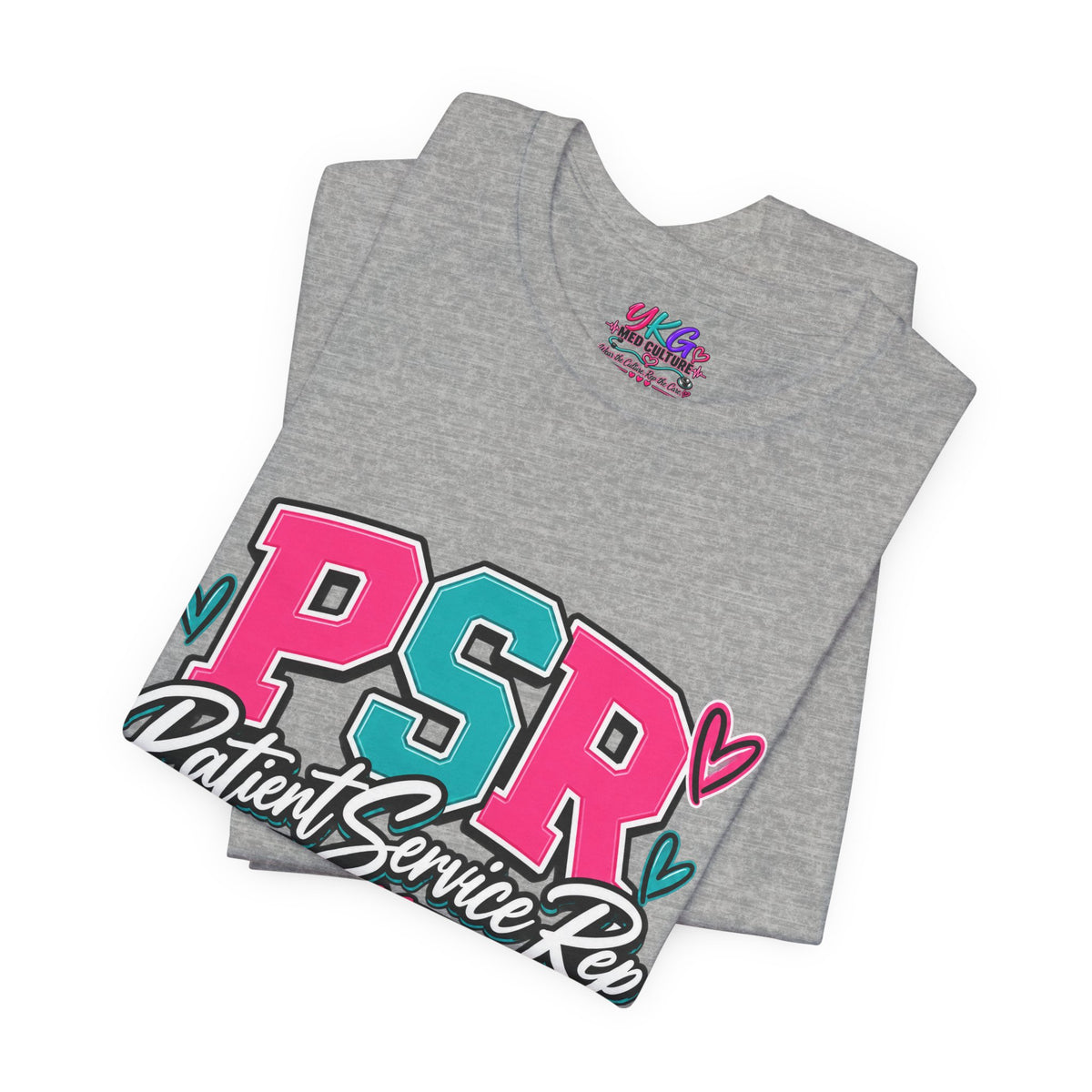 PSR Patient Service Rep T-Shirt – Cute Pink & Teal Medical Staff Tee