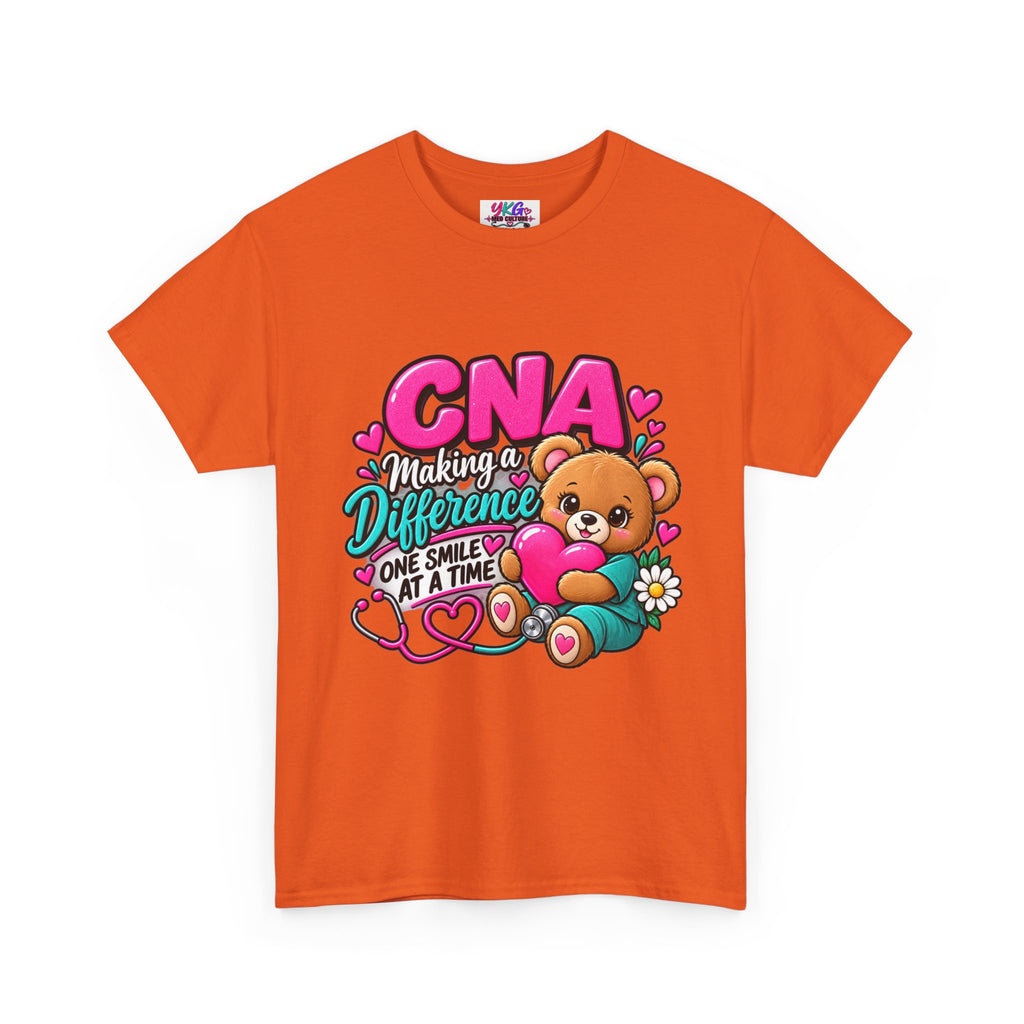 CNA Making a Difference Teddy T‑Shirt — Cute Caregiver Appreciation Tee