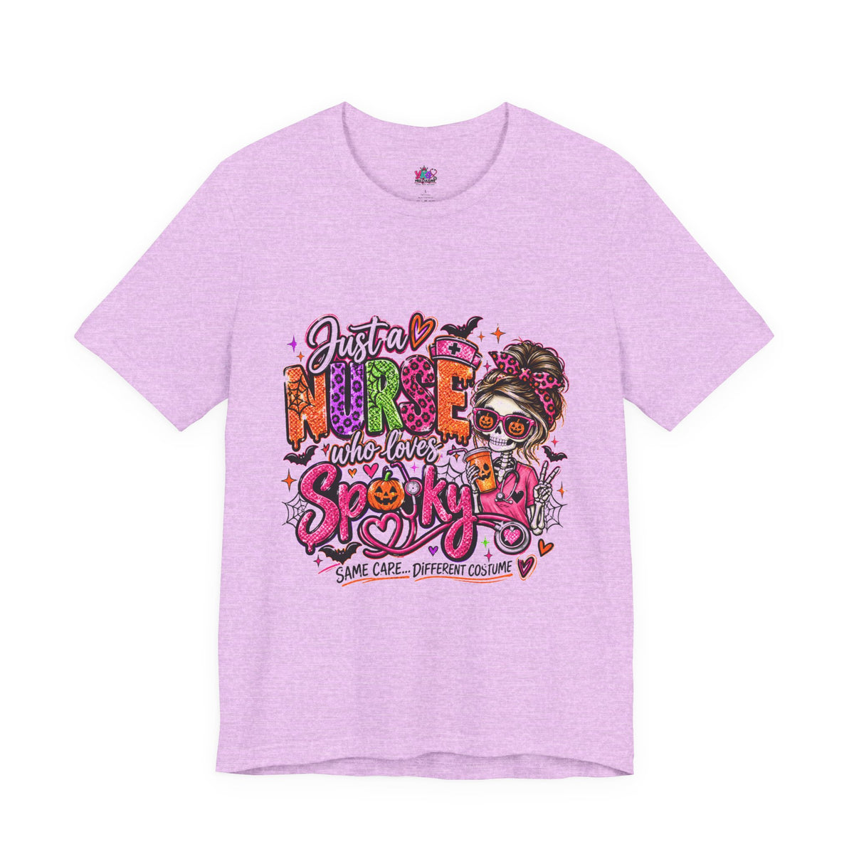 Just a Nurse Who Loves Spooky Tee — Halloween Nurse Graphic Shirt