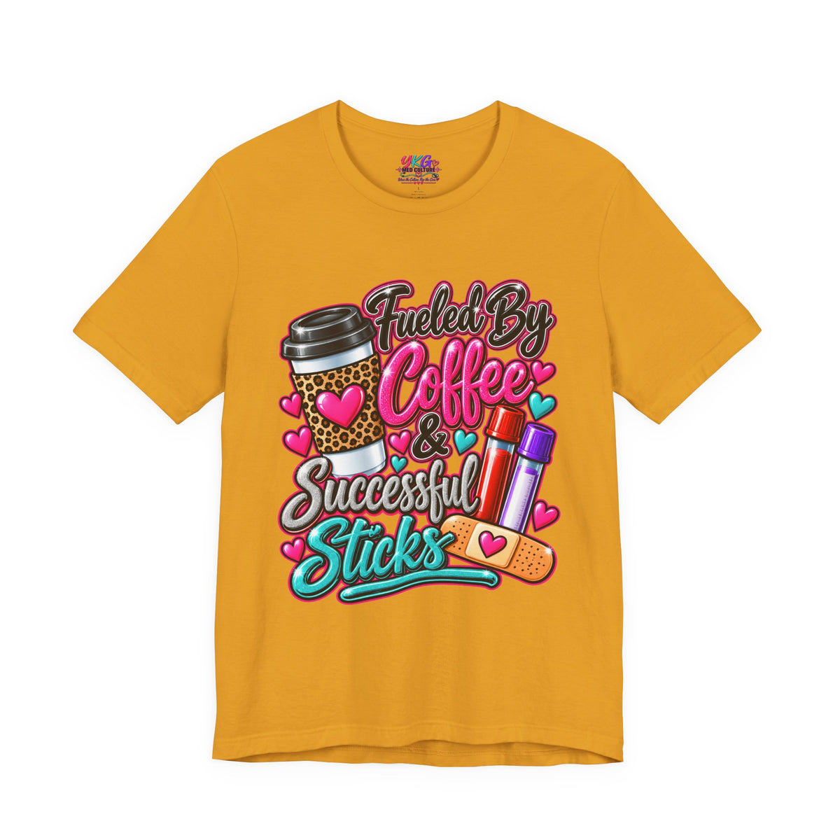 Coffee & Successful Sticks T-Shirt — Fueled by Coffee Lipstick Nurse Gift