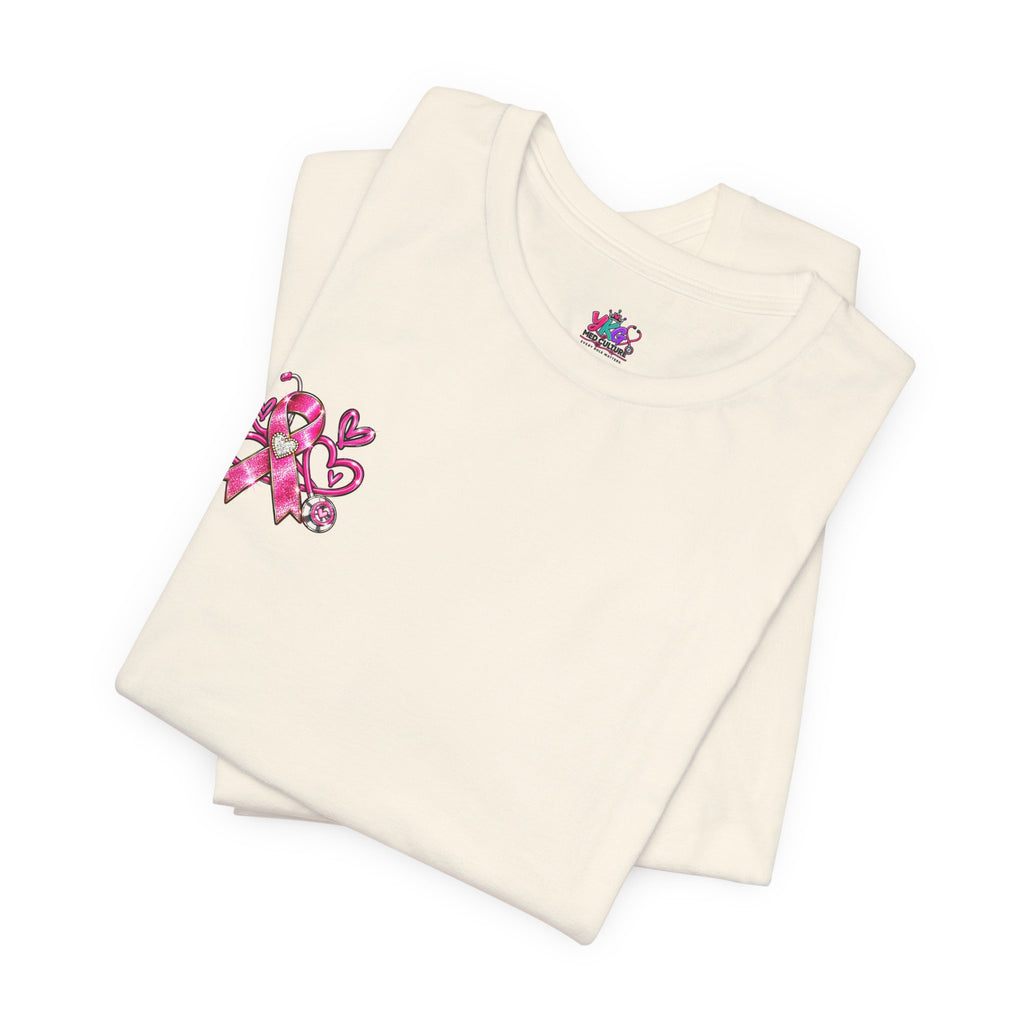 Hope Looks Good On Healthcare Workers T-Shirt — Breast Cancer Awareness Healthcare Tee