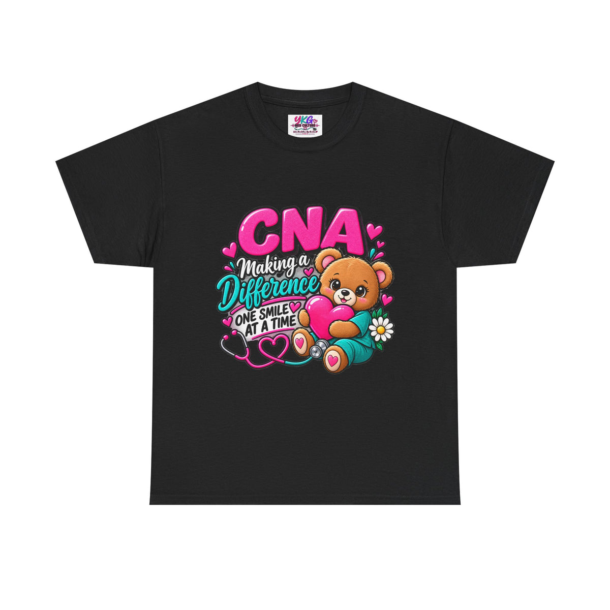 CNA Making a Difference Teddy T‑Shirt — Cute Caregiver Appreciation Tee