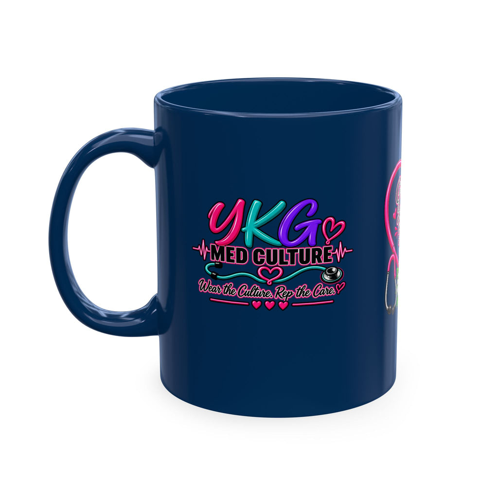 Grateful Thankful Blessed Nurse Mug — Floral Stethoscope Ceramic Coffee Cup