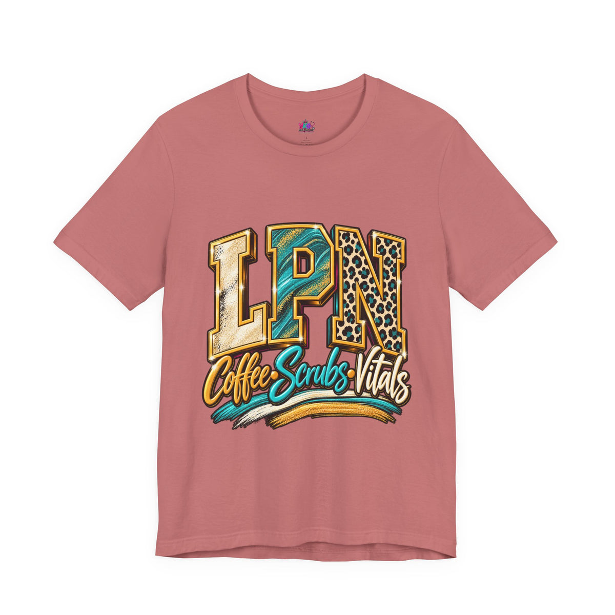 LPN Coffee Scrubs Vitals Tee — Nurse Graphic T-Shirt for Licensed Practical Nurses