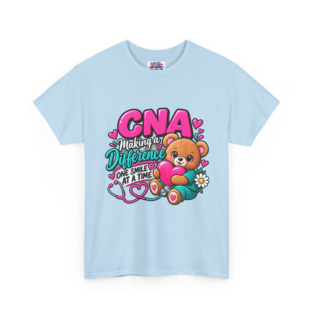 CNA Making a Difference Teddy T‑Shirt — Cute Caregiver Appreciation Tee