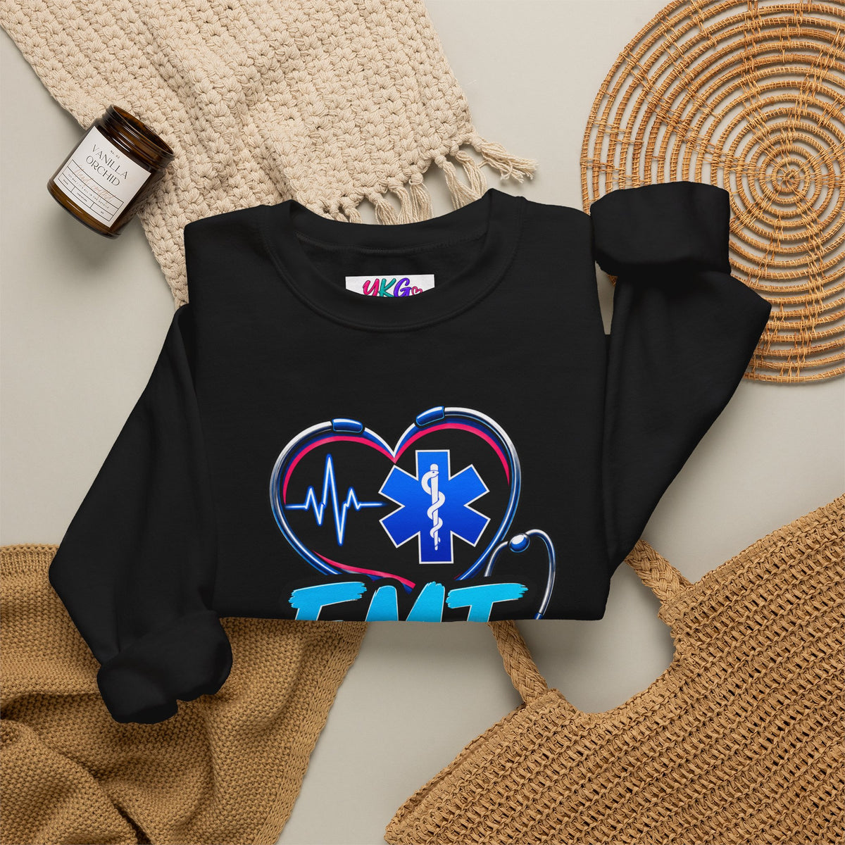 EMT Crewneck Sweatshirt — "Trained • Prepared • Ready to Respond" Paramedic Pullover