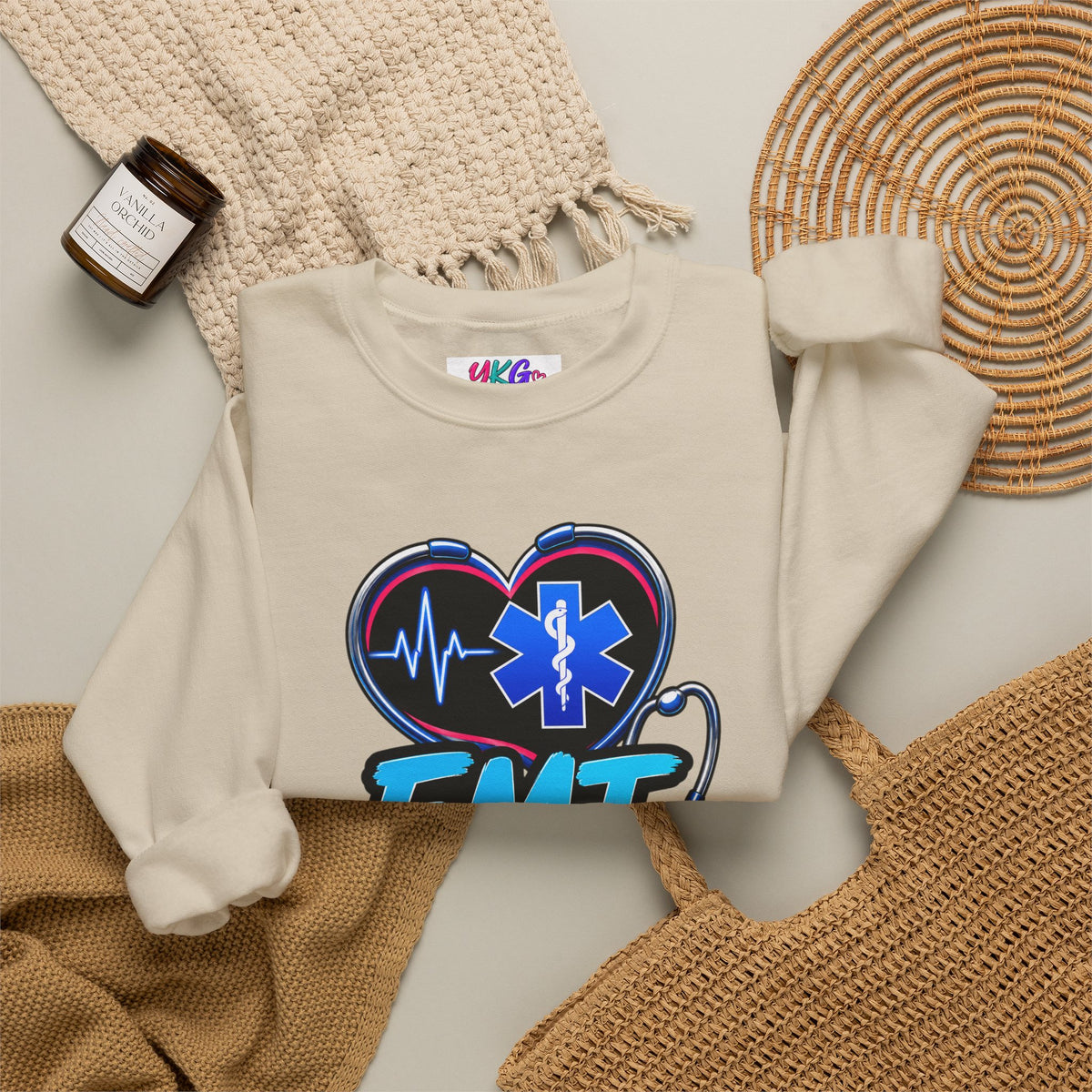 EMT Crewneck Sweatshirt — "Trained • Prepared • Ready to Respond" Paramedic Pullover