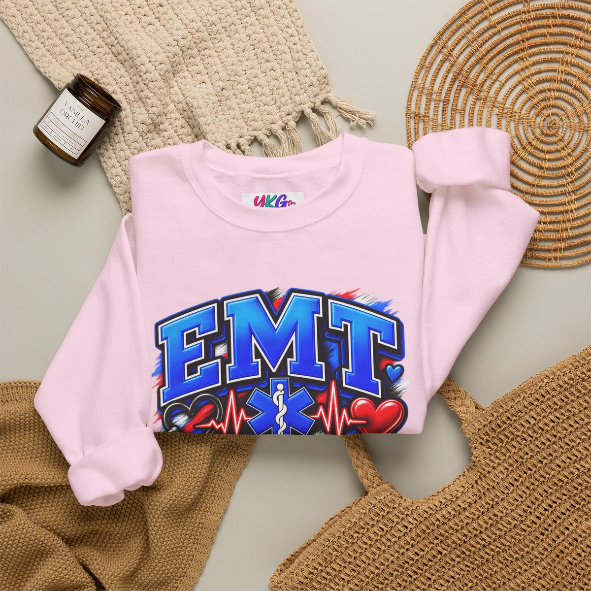 EMT Crewneck Sweatshirt — Hearts Healed, Lives Changed, Stories That Matter