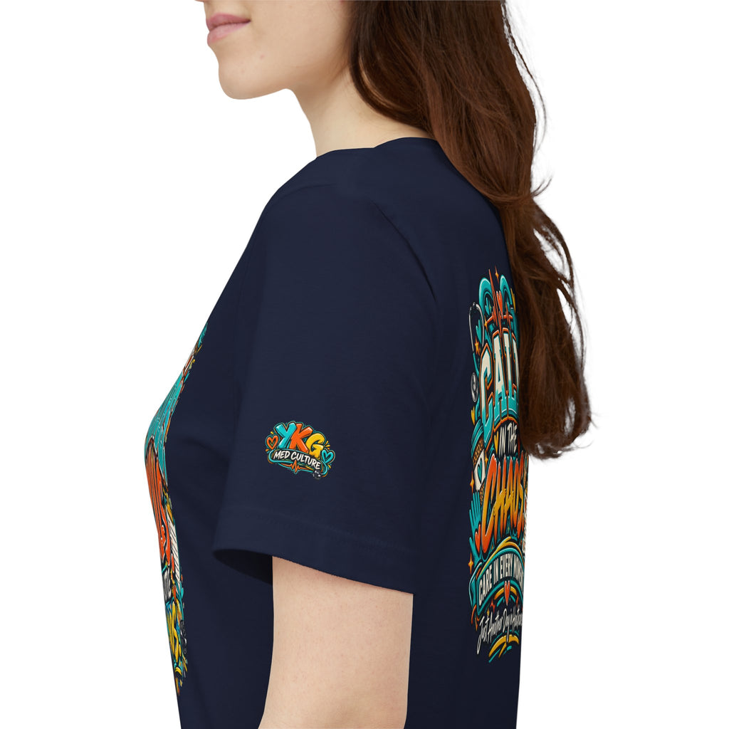 Healthcare Chaos T-Shirt — “Scrubs, Skills & A Little Chaos” Healthcare Worker Tee