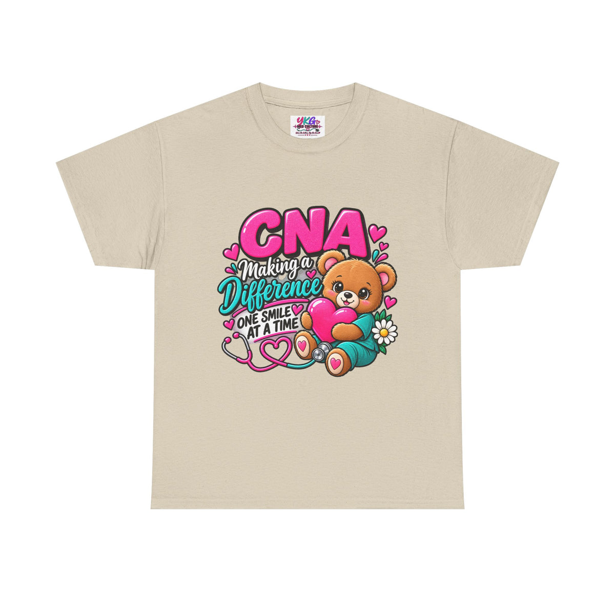 CNA Making a Difference Teddy T‑Shirt — Cute Caregiver Appreciation Tee
