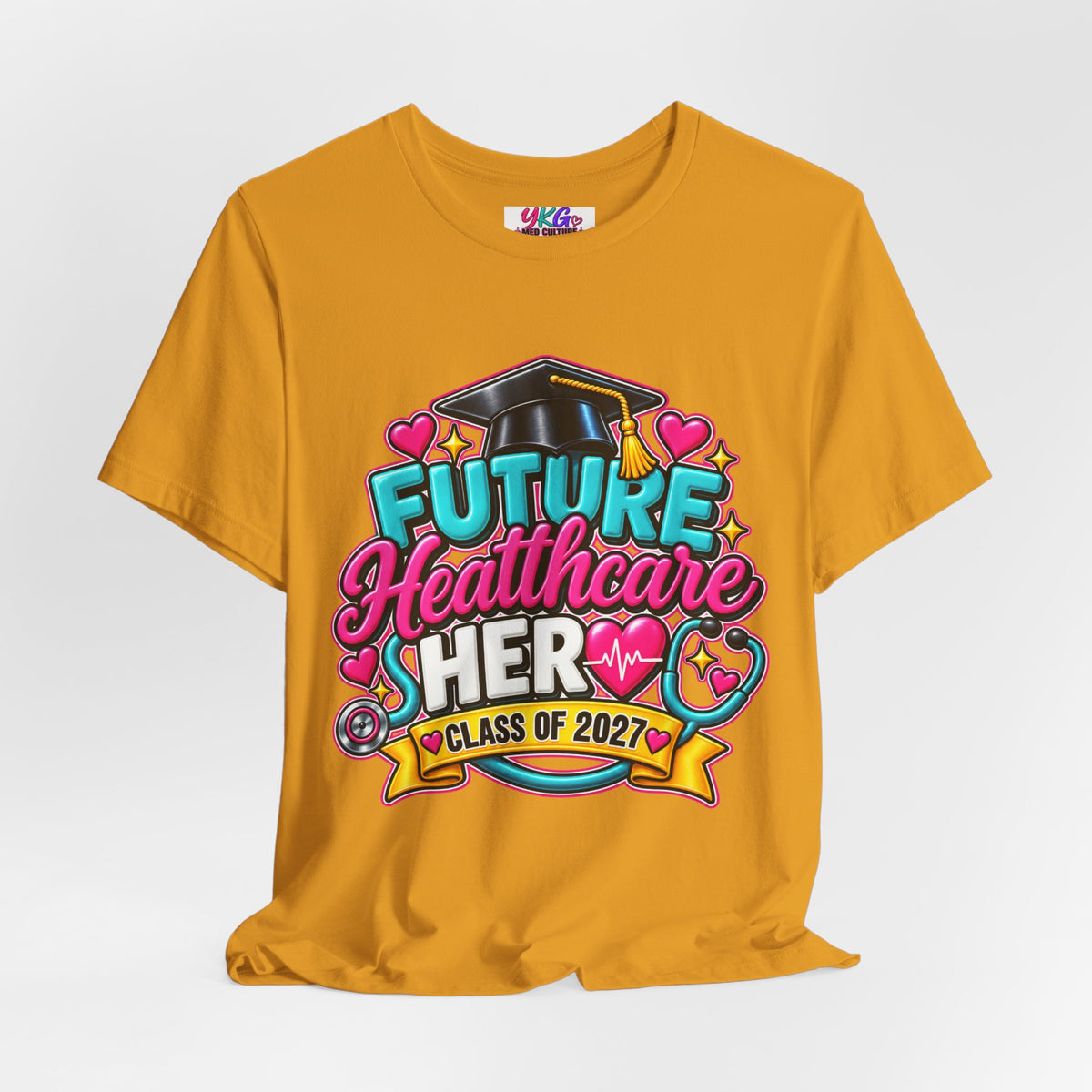 Future Healthcare Hero T-Shirt — "Future Healthcare Sher" Class of 2027 Graduation Tee