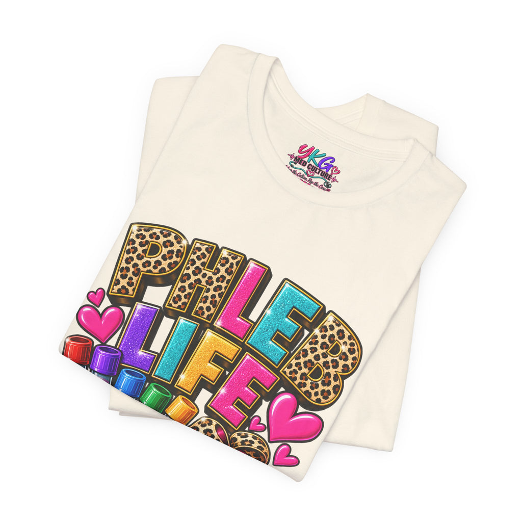 Phlebotomist Squad Tee — "Tubes, Turnarounds, Labels, Repeat" Graphic Shirt