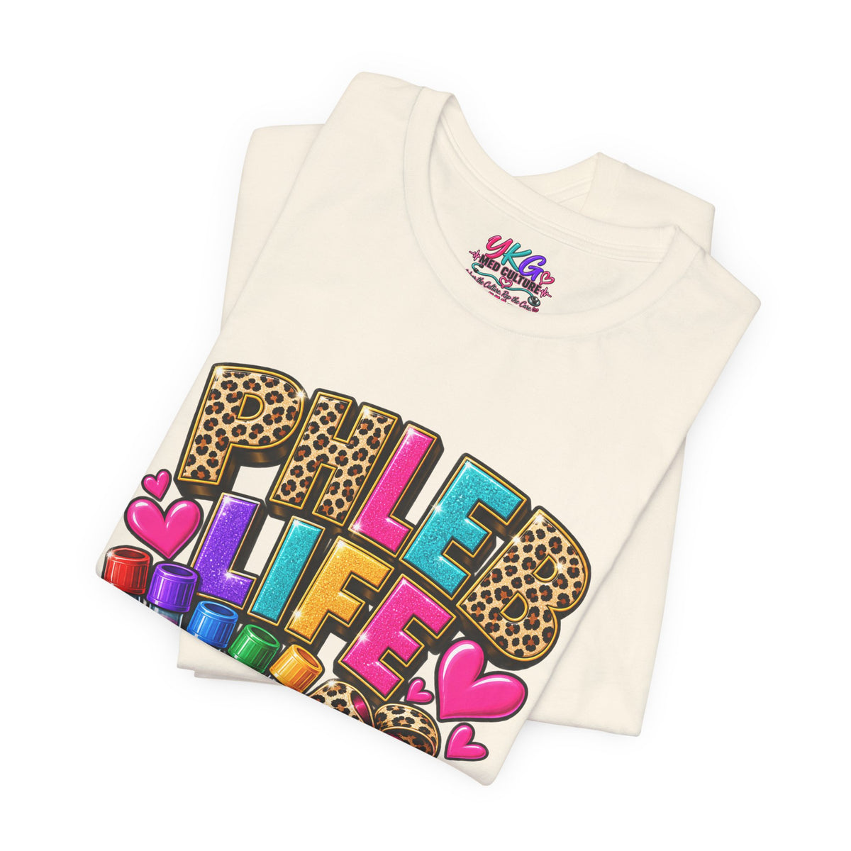 Phlebotomist Squad Tee — "Tubes, Turnarounds, Labels, Repeat" Graphic Shirt
