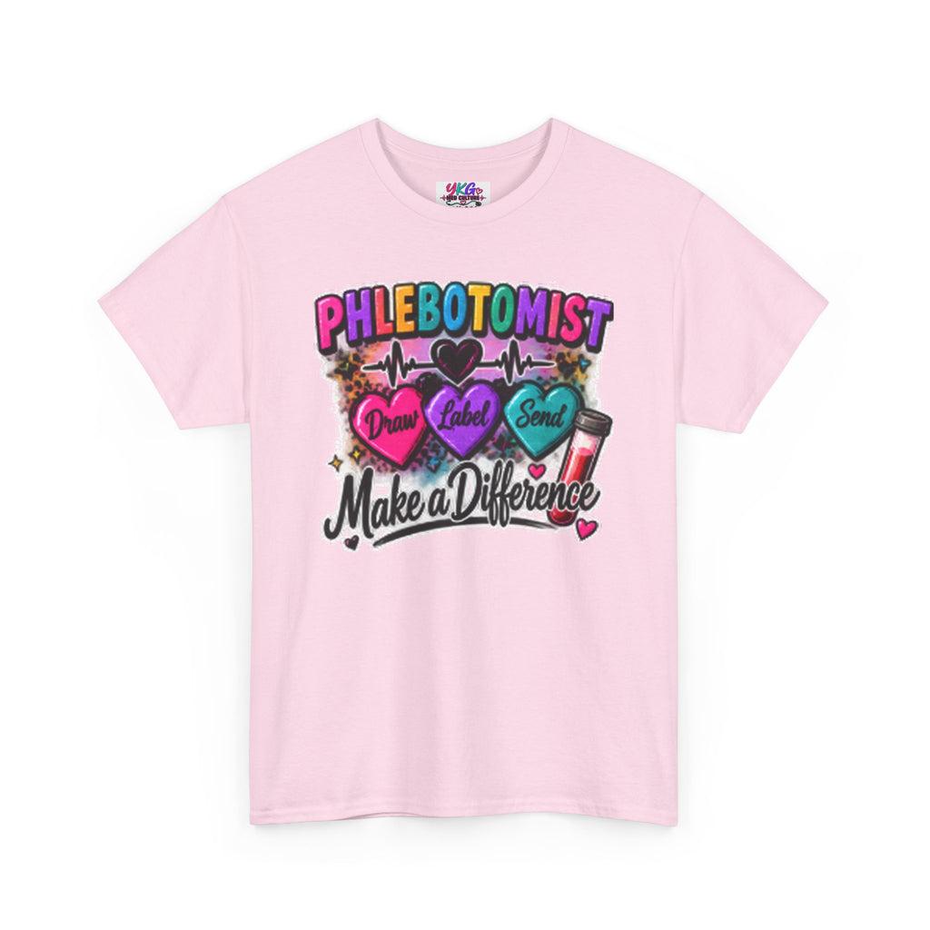 Phlebotomist Make a Difference Tee — Heartbeat & ‘Dream Love Send’ Graphic Shirt