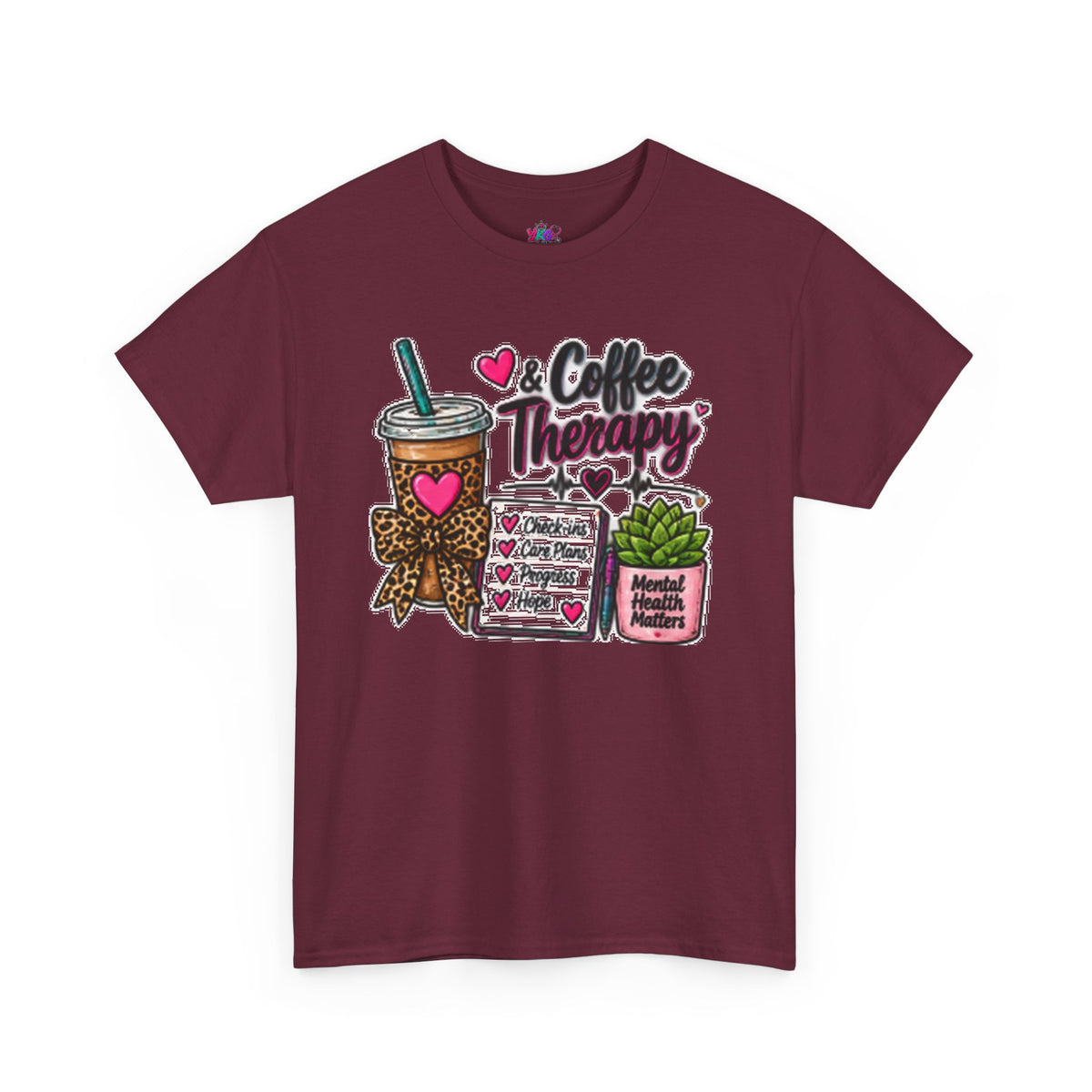 Coffee Therapy T-Shirt — Coffee, Plants & Self-Care Graphic Tee