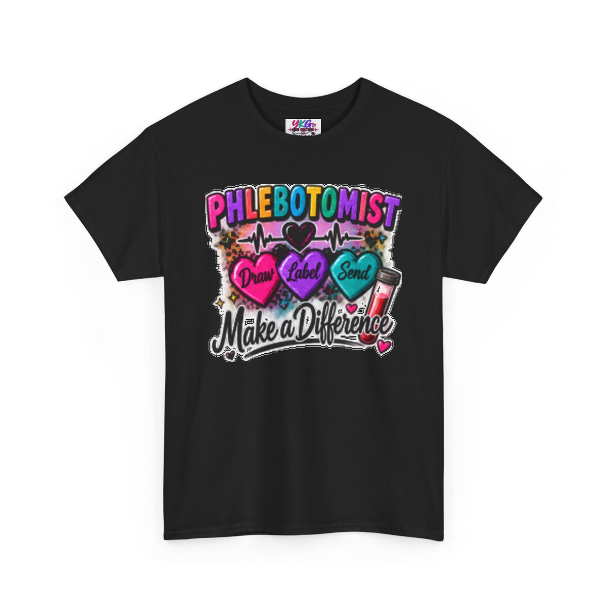 Phlebotomist Make a Difference Tee — Heartbeat & ‘Dream Love Send’ Graphic Shirt