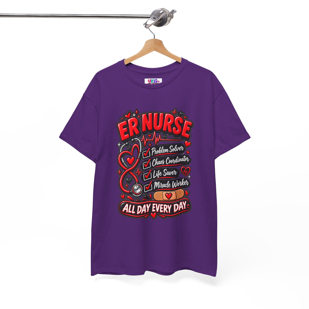 ER Nurse T-Shirt — "All Day Every Day" Proud Emergency RN Graphic Tee