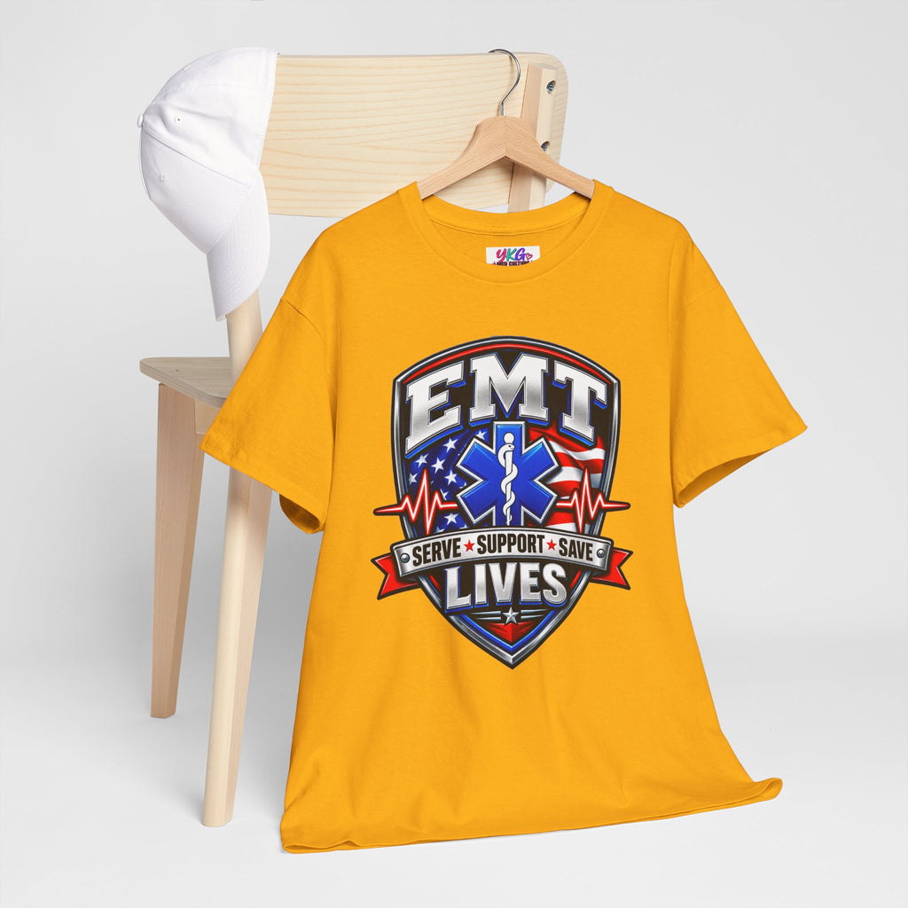 EMT Lives Tee — "Serve • Support • Save" EMS Shield Shirt