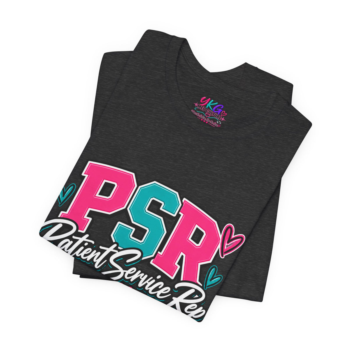PSR Patient Service Rep T-Shirt – Cute Pink & Teal Medical Staff Tee
