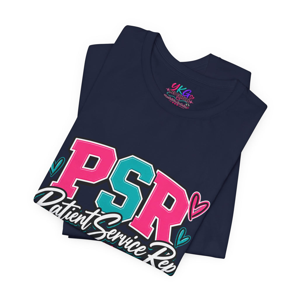PSR Patient Service Rep T-Shirt – Cute Pink & Teal Medical Staff Tee