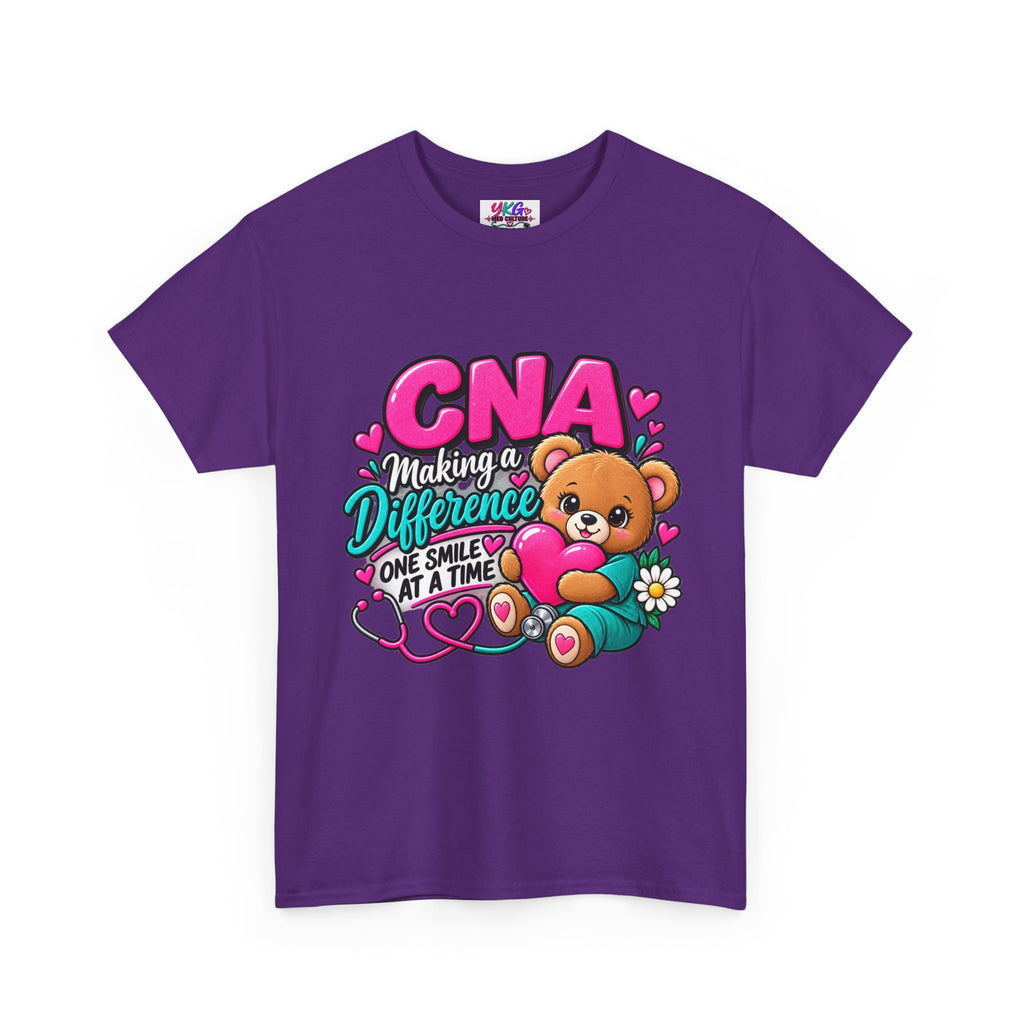 CNA Making a Difference Teddy T‑Shirt — Cute Caregiver Appreciation Tee