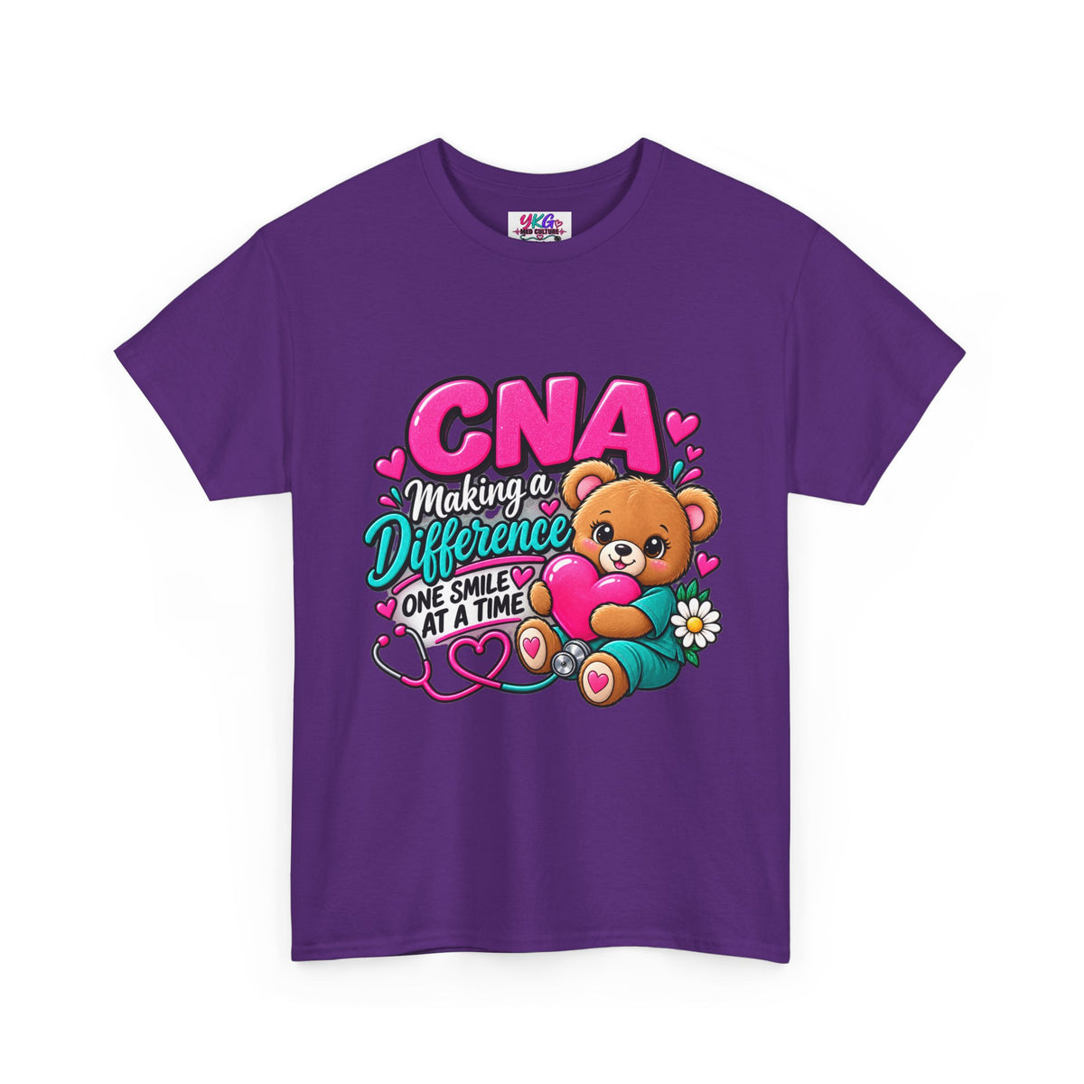 CNA Making a Difference Teddy T‑Shirt — Cute Caregiver Appreciation Tee