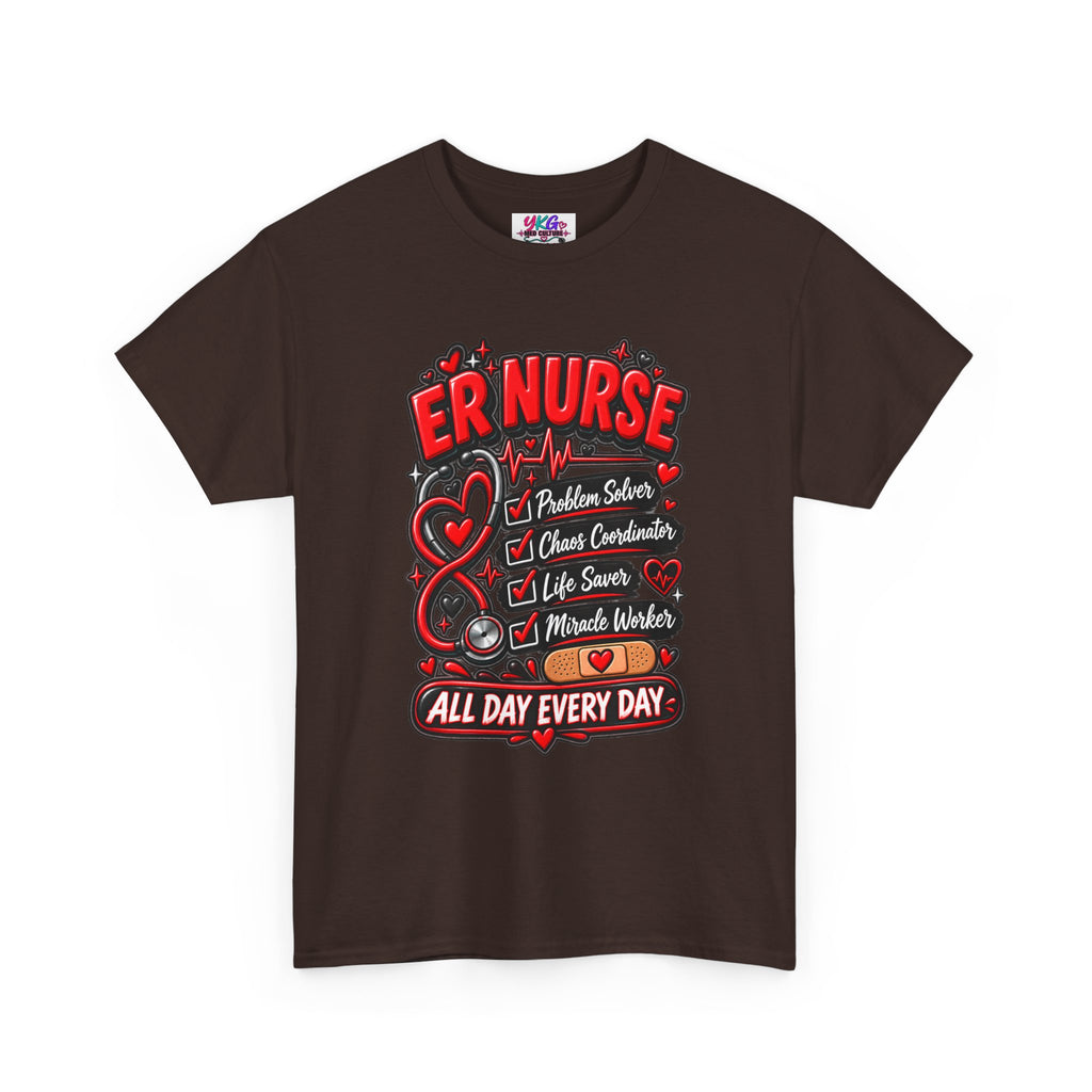 ER Nurse T-Shirt — "All Day Every Day" Proud Emergency RN Graphic Tee