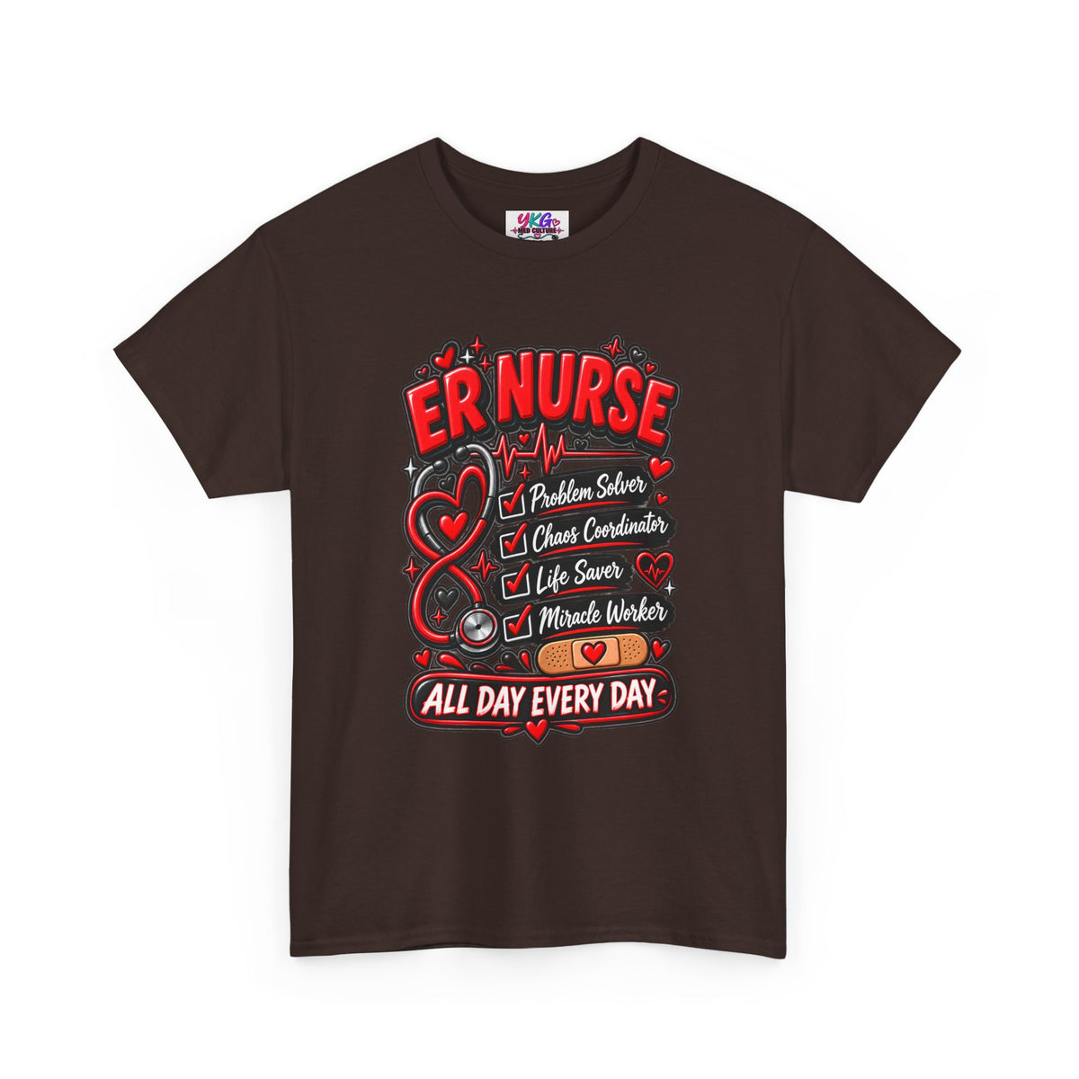 ER Nurse T-Shirt — "All Day Every Day" Proud Emergency RN Graphic Tee