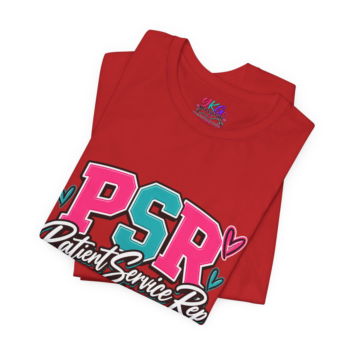 PSR Patient Service Rep T-Shirt – Cute Pink & Teal Medical Staff Tee