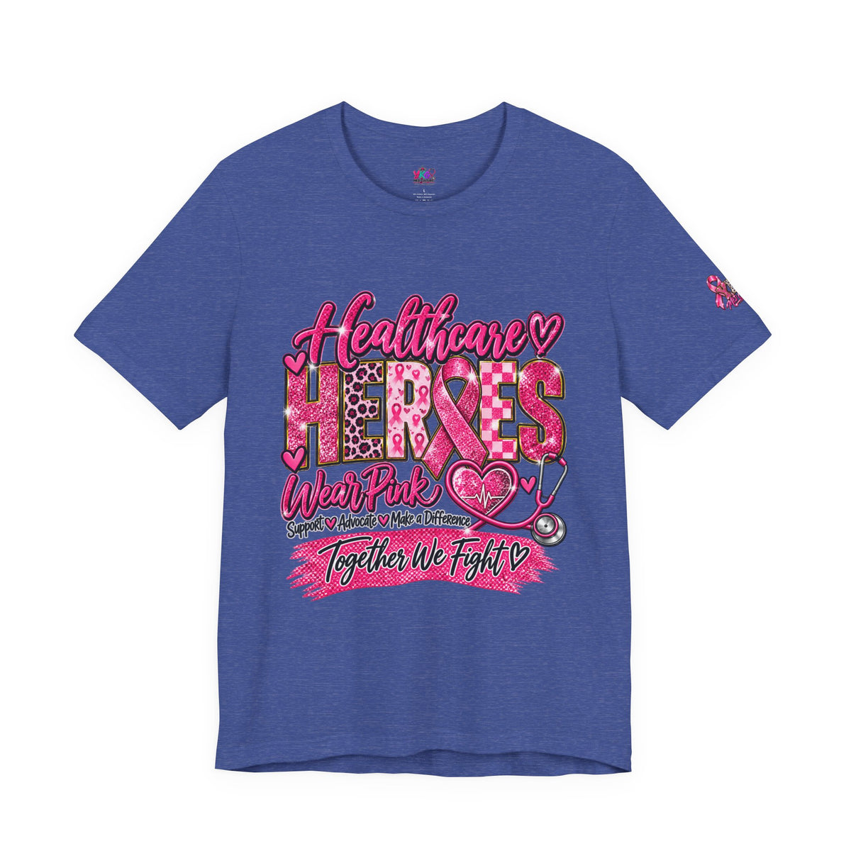 Breast Cancer Awareness Healthcare Heroes Tee — "Together We Fight" Pink Ribbon Shirt