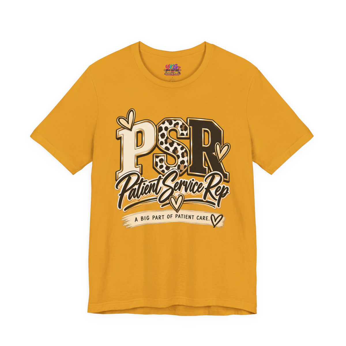 Patient Service Rep Tee – PSR Leopard Heart Design