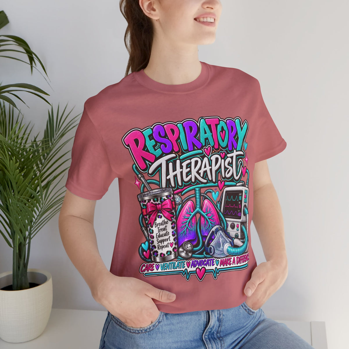 Respiratory Therapist T‑Shirt – Colorful Medical Tech Design (Respiratory Therapist)