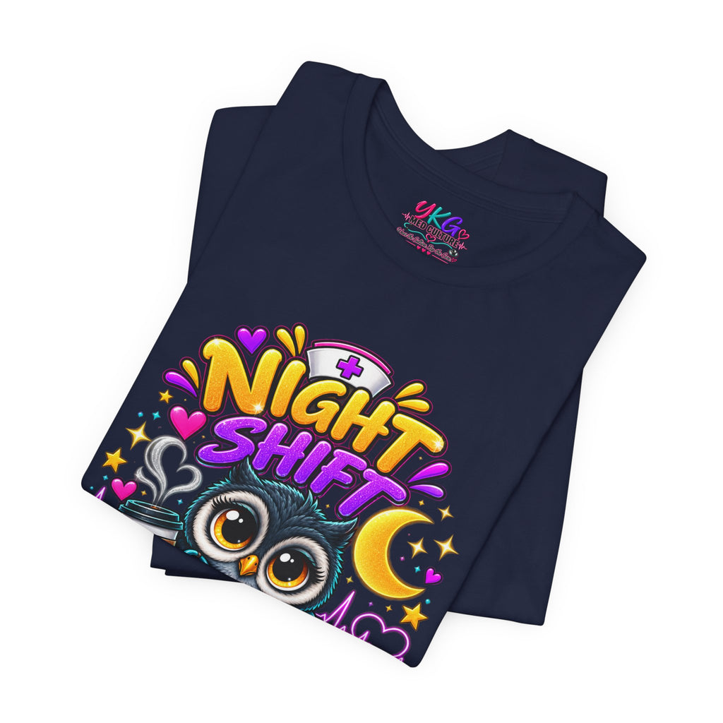 Night Shift Nurse T‑Shirt – "Night Shift: Saving Lives While Everyone Else Is Dreaming"
