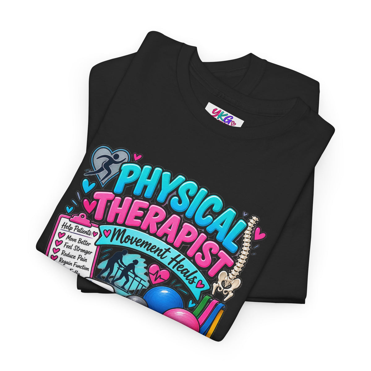 Physical Therapist T-Shirt — "Restoring Movement, Changing Lives" Colorful Rehab Tee