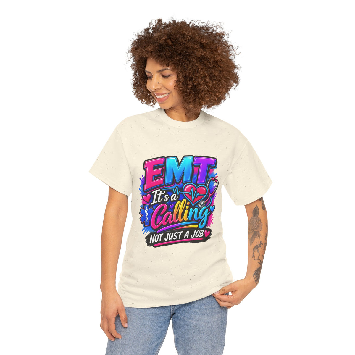 EMT T-Shirt — “It’s a Calling, Not Just a Job” Colorful EMS Tee