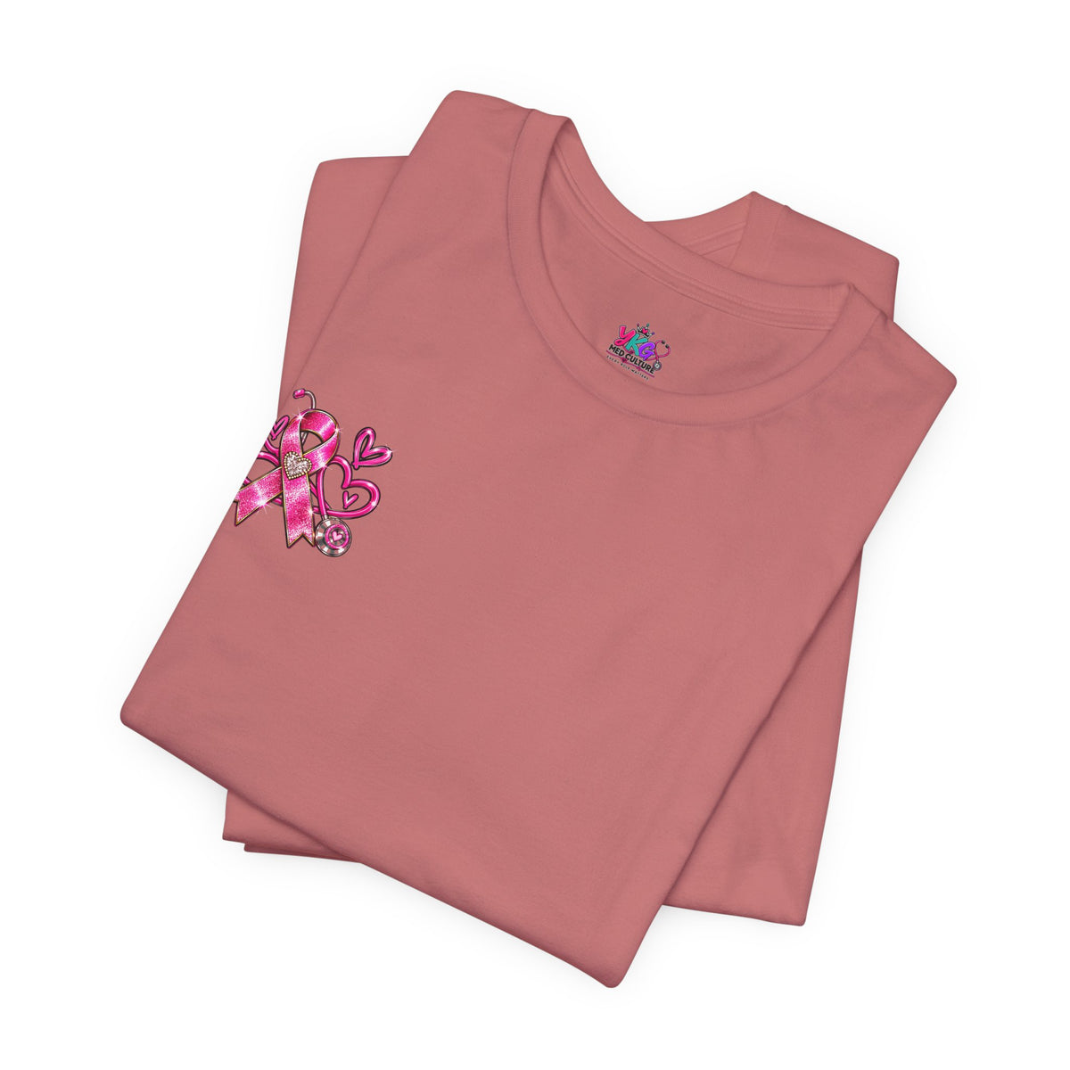 Hope Looks Good On Healthcare Workers T-Shirt — Breast Cancer Awareness Healthcare Tee