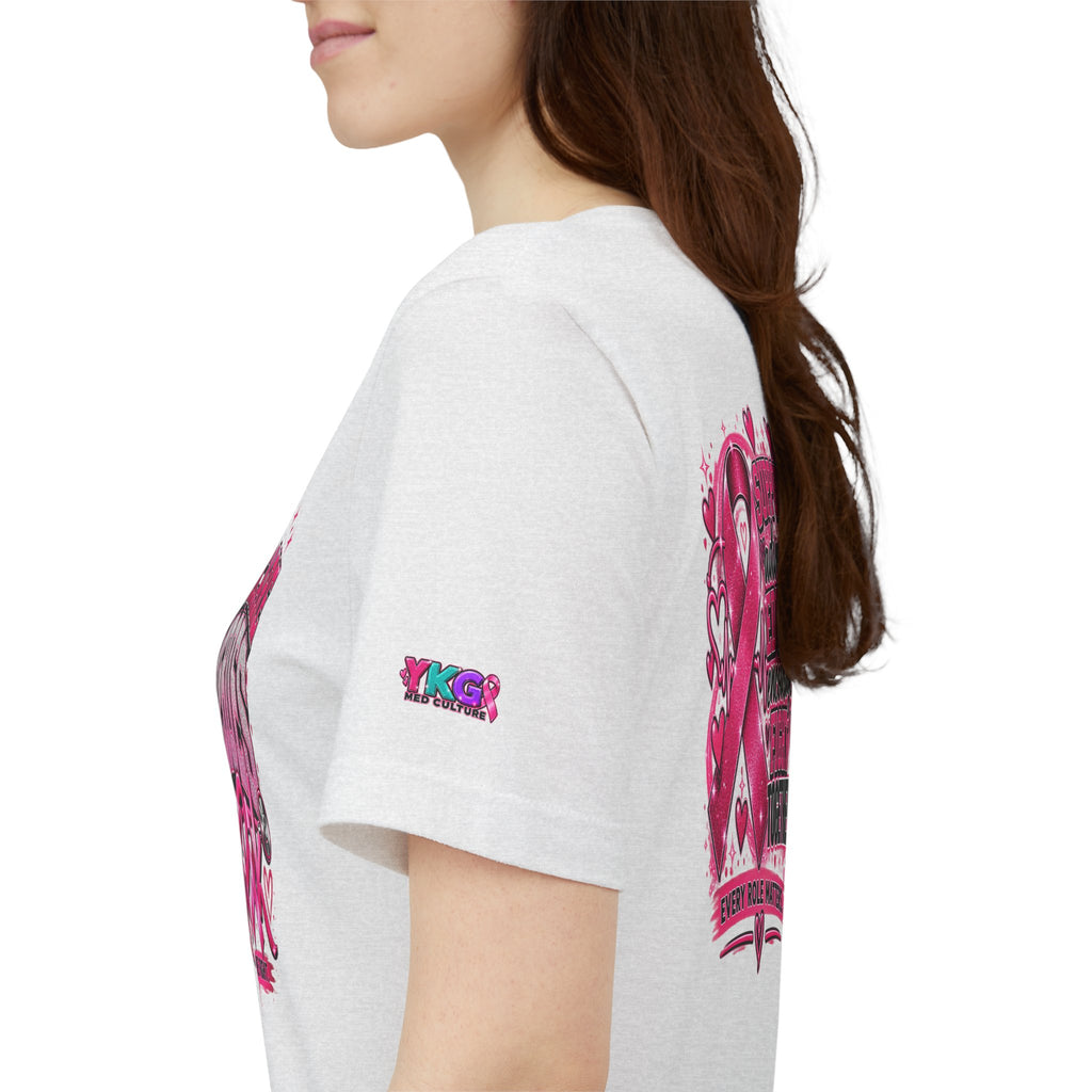 Breast Cancer Awareness Tee — "Healthcare Heroes Wear Pink" Support Ribbon Shirt