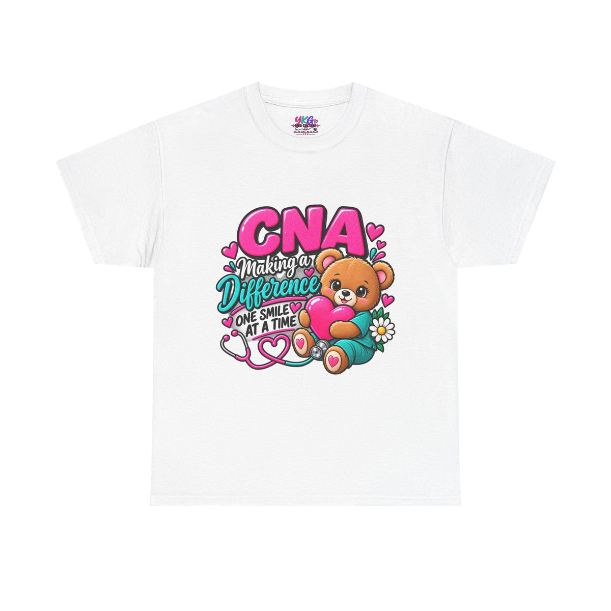 CNA Making a Difference Teddy T‑Shirt — Cute Caregiver Appreciation Tee