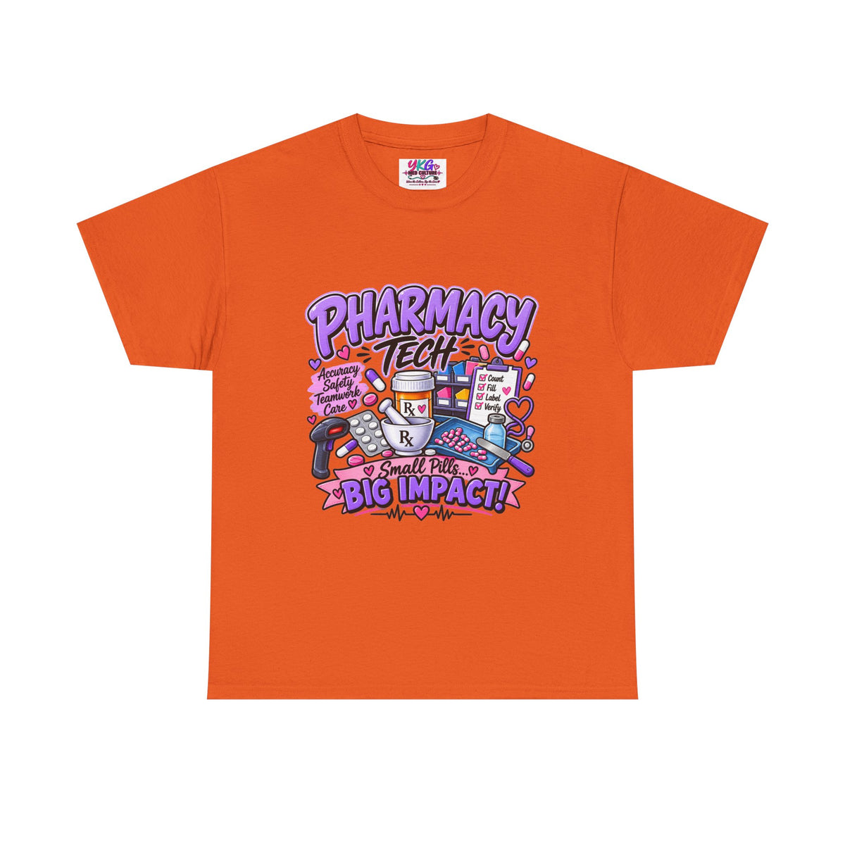 Pharmacy Tech Big Impact T-Shirt — Cute Pharmacy Technician Graphic Tee