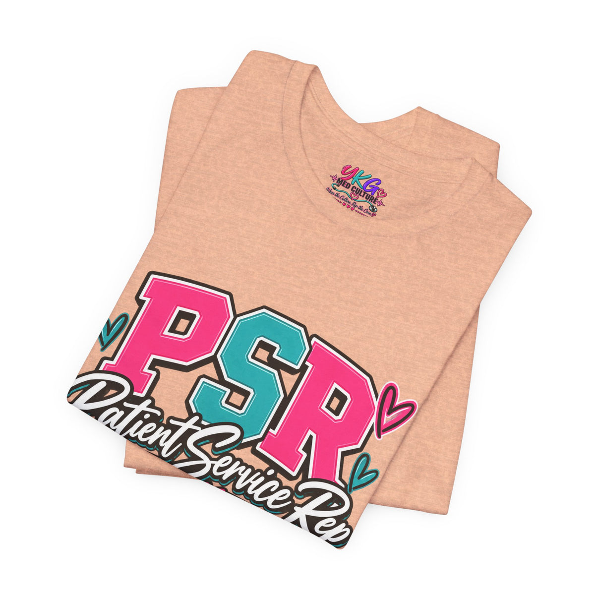 PSR Patient Service Rep T-Shirt – Cute Pink & Teal Medical Staff Tee