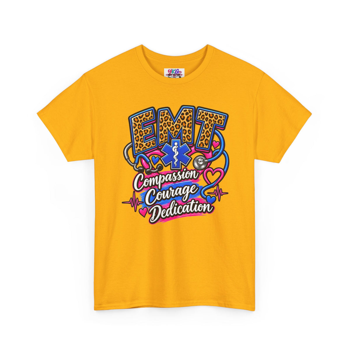 EMT Compassion Courage Dedication T-Shirt — Paramedic & First Responder Tribute Tee
