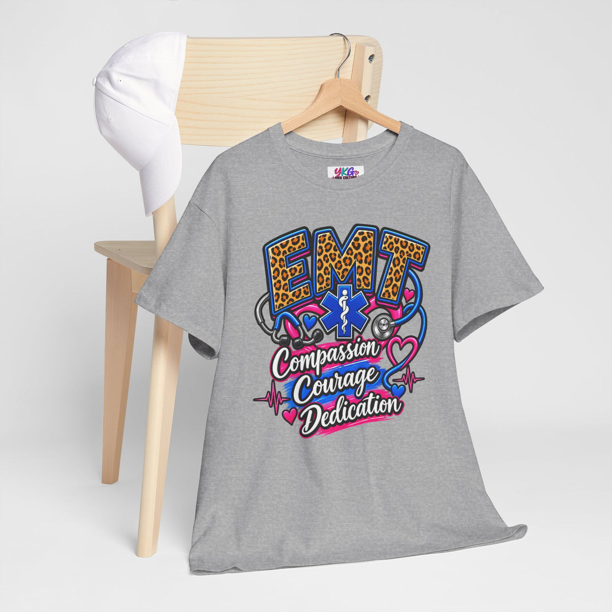 EMT Compassion Courage Dedication T-Shirt — Paramedic & First Responder Tribute Tee