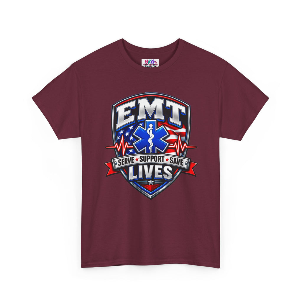 EMT Lives Tee — "Serve • Support • Save" EMS Shield Shirt