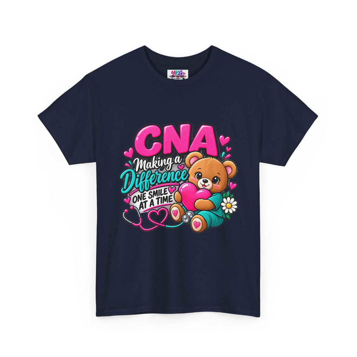 CNA Making a Difference Teddy T‑Shirt — Cute Caregiver Appreciation Tee