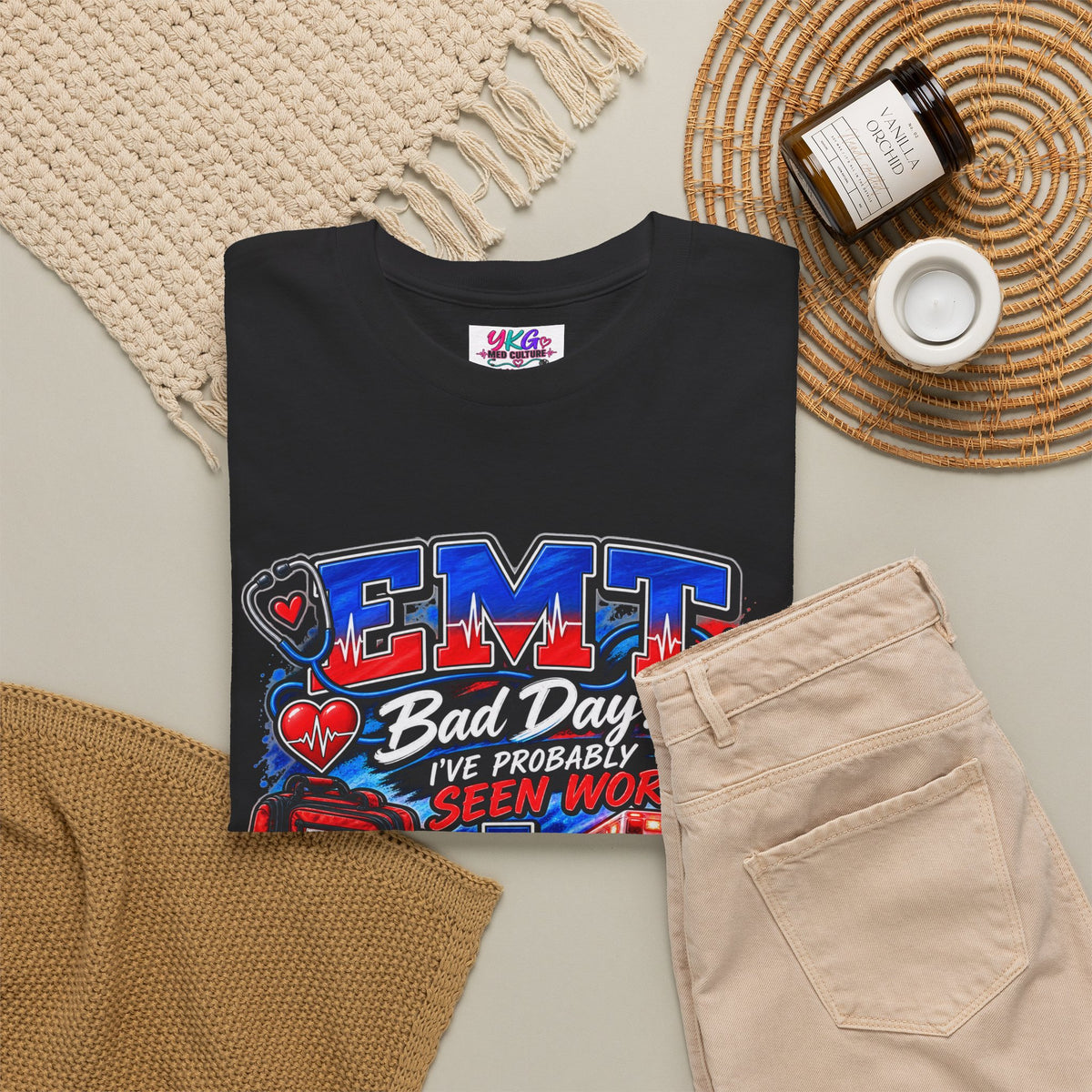 EMT Rescue Tee - "Bad Day? I've Probably Seen Worse" Paramedic Shirt